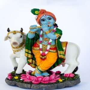Large Krishna with Cow